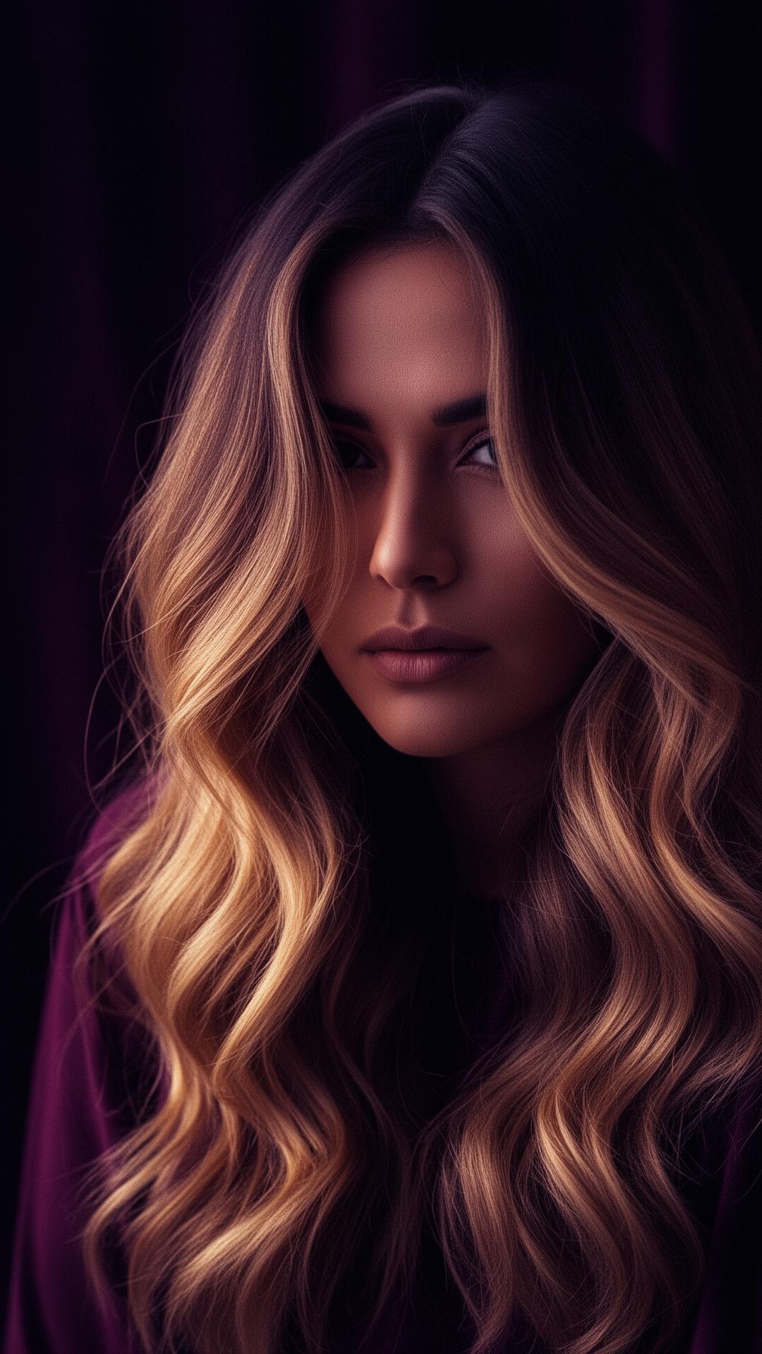 Woman with lived-in balayage hair